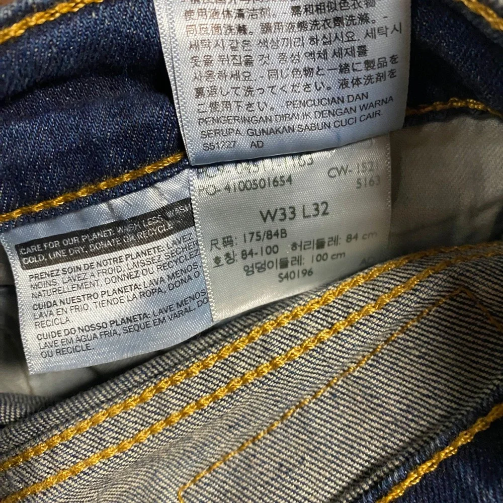 Levi's 511 Slim Fit Jeans Mens 33x32 Blue Medium Wash Stretch Denim